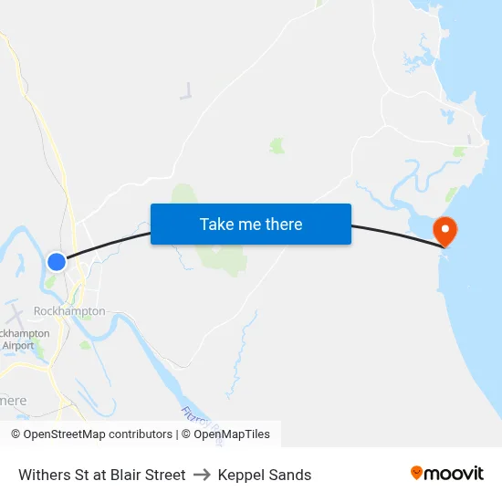 Withers St at Blair Street to Keppel Sands map