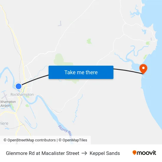 Glenmore Rd at Macalister Street to Keppel Sands map