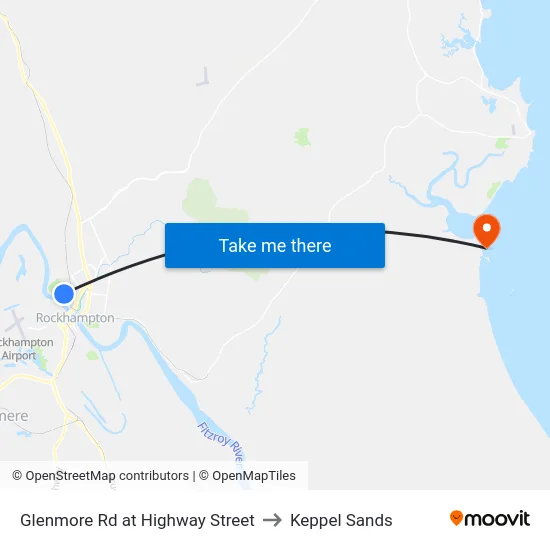 Glenmore Rd at Highway Street to Keppel Sands map