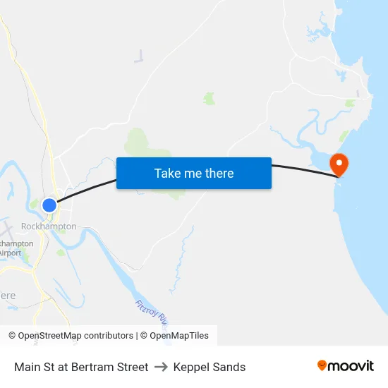 Main St at Bertram Street to Keppel Sands map