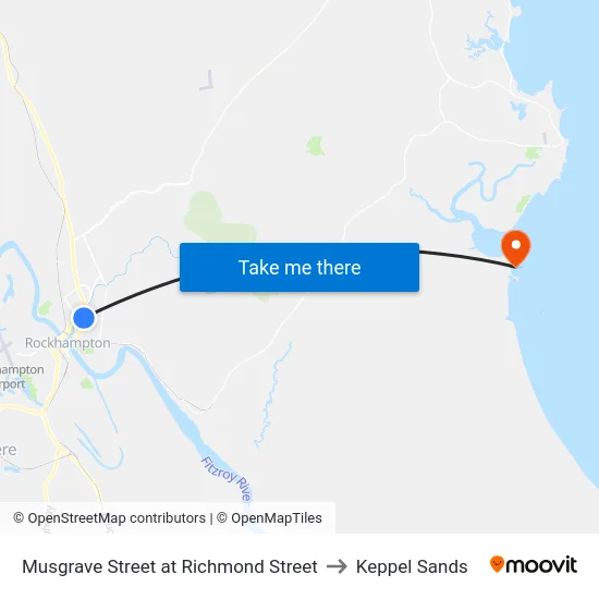 Musgrave Street at Richmond Street to Keppel Sands map