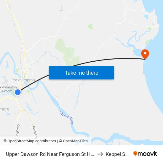 Upper Dawson Rd Near Ferguson St Hail 'N' Ride to Keppel Sands map