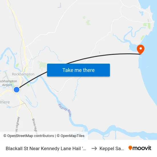 Blackall St Near Kennedy Lane Hail 'N' Ride to Keppel Sands map
