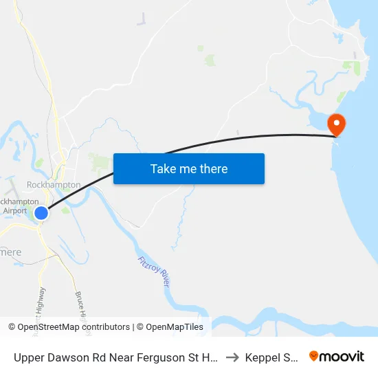Upper Dawson Rd Near Ferguson St Hail 'N' Ride to Keppel Sands map