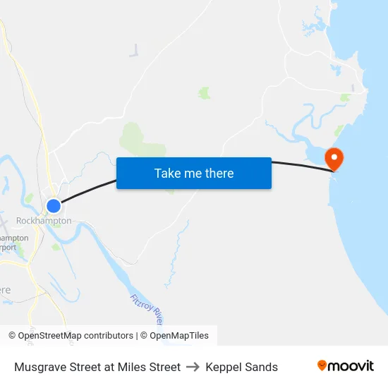 Musgrave Street at Miles Street to Keppel Sands map