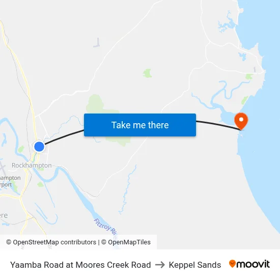 Yaamba Road at Moores Creek Road to Keppel Sands map
