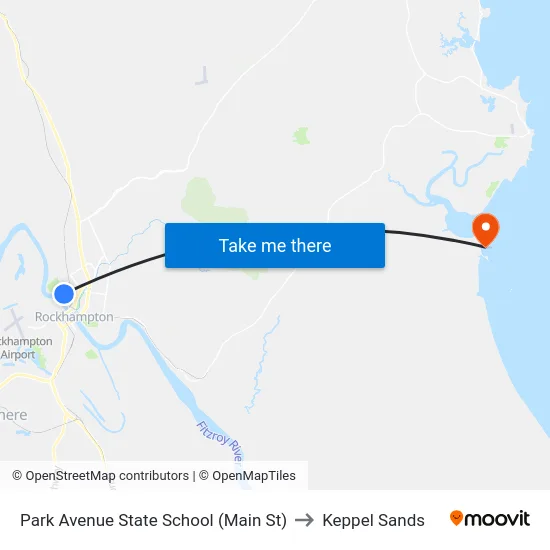 Park Avenue State School (Main St) to Keppel Sands map