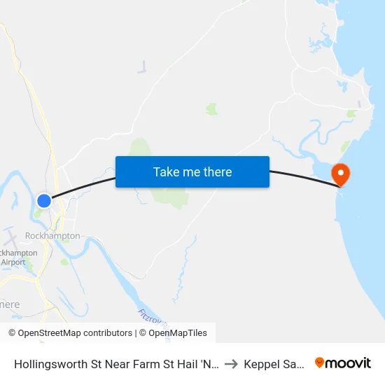 Hollingsworth St Near Farm St Hail 'N' Ride to Keppel Sands map