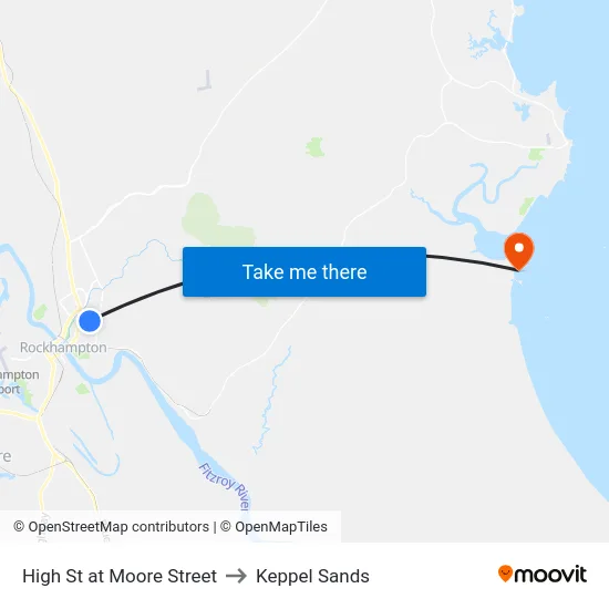 High St at Moore Street to Keppel Sands map