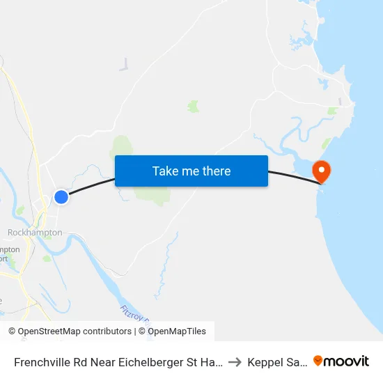 Frenchville Rd Near Eichelberger St Hail 'N' Ride to Keppel Sands map