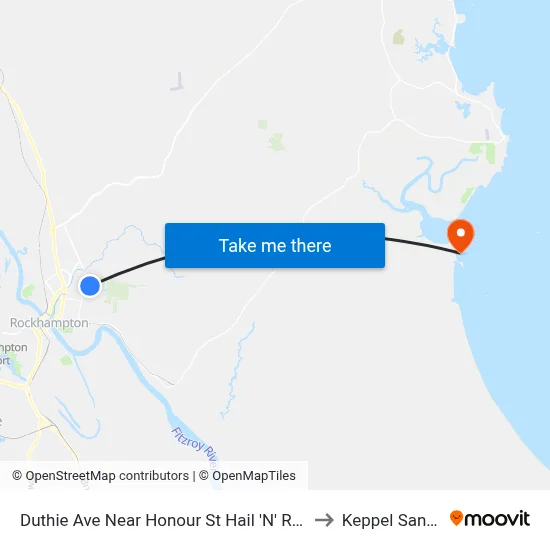 Duthie Ave Near Honour St Hail 'N' Ride to Keppel Sands map