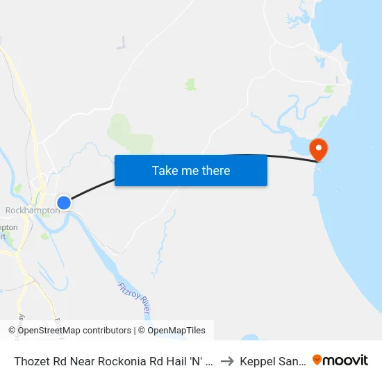 Thozet Rd Near Rockonia Rd Hail 'N' Ride to Keppel Sands map