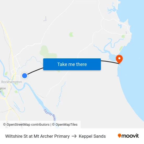 Wiltshire St at Mt Archer Primary to Keppel Sands map