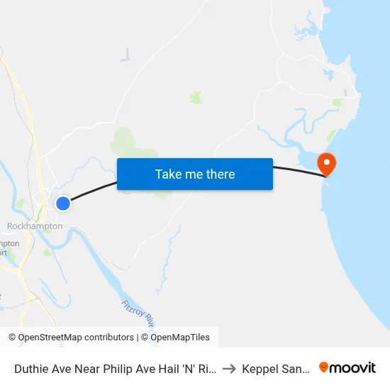 Duthie Ave Near Philip Ave Hail 'N' Ride to Keppel Sands map