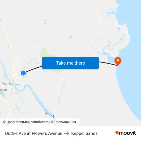 Duthie Ave at Flowers Avenue to Keppel Sands map