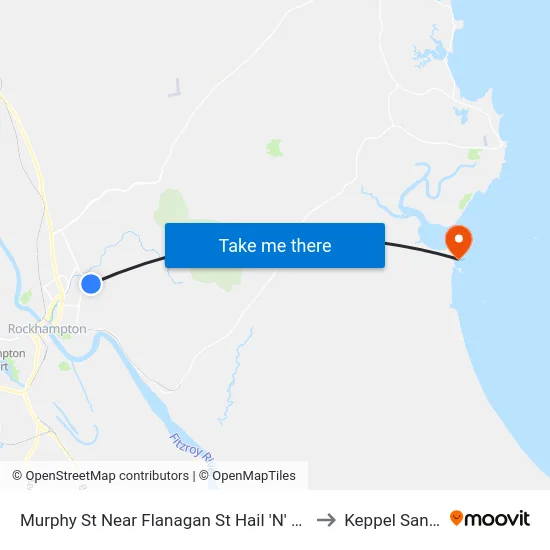 Murphy St Near Flanagan St Hail 'N' Ride to Keppel Sands map