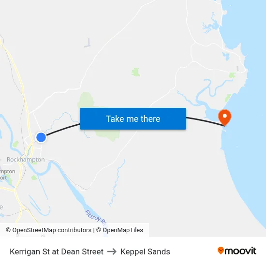 Kerrigan St at Dean Street to Keppel Sands map