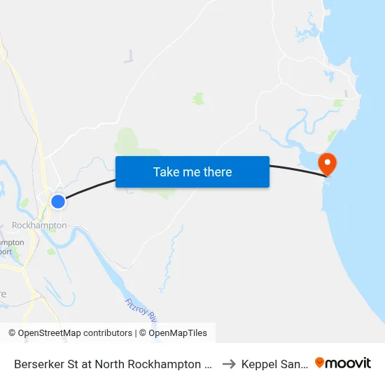 Berserker St at North Rockhampton High to Keppel Sands map