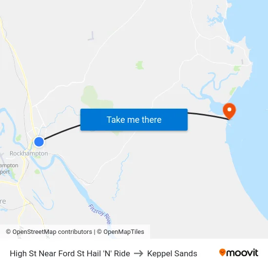 High St Near Ford St Hail 'N' Ride to Keppel Sands map