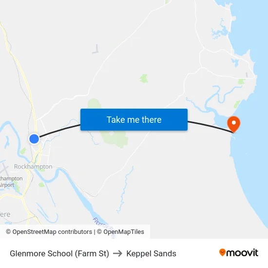Glenmore School (Farm St) to Keppel Sands map