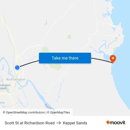 Scott St at Richardson Road to Keppel Sands map