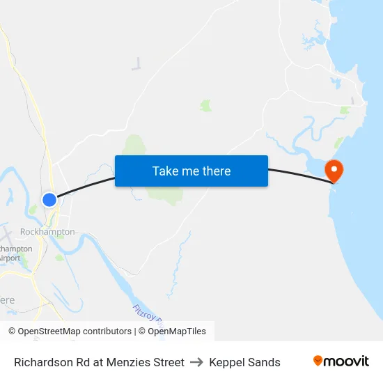 Richardson Rd at Menzies Street to Keppel Sands map