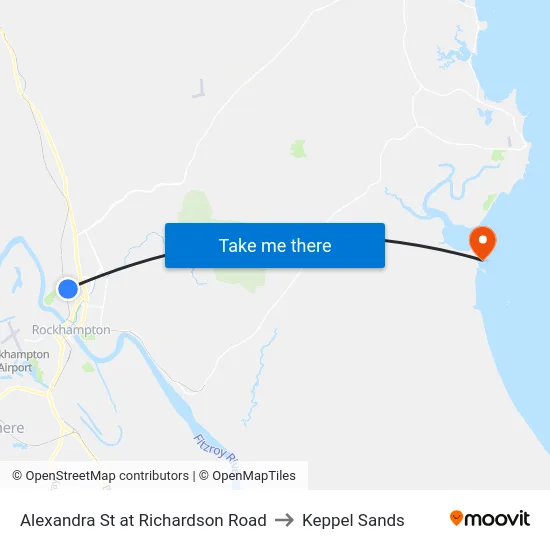 Alexandra St at Richardson Road to Keppel Sands map