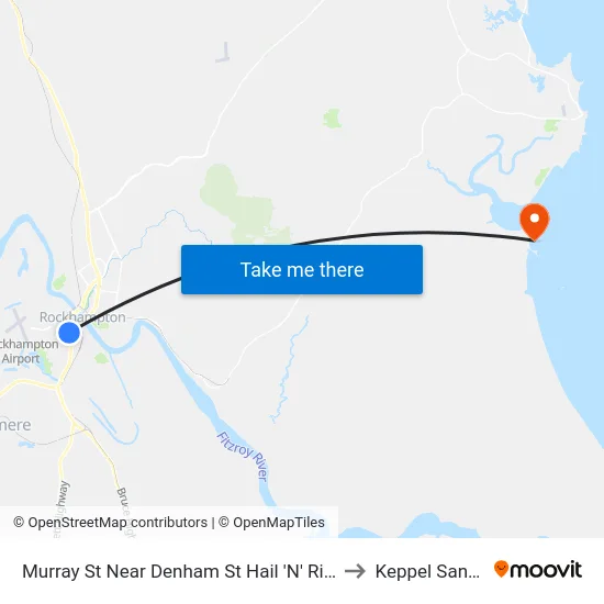 Murray St Near Denham St Hail 'N' Ride to Keppel Sands map