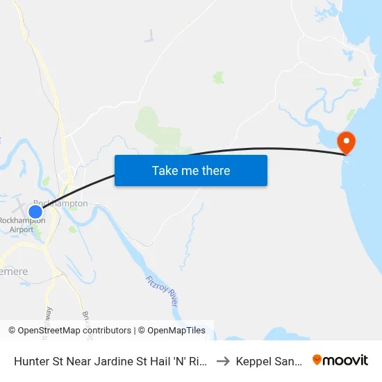 Hunter St Near Jardine St Hail 'N' Ride to Keppel Sands map