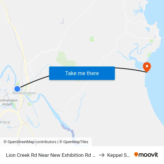 Lion Creek Rd Near New Exhibition Rd Hail 'N' Ride to Keppel Sands map