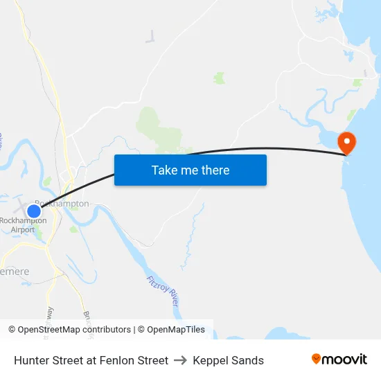 Hunter Street at Fenlon Street to Keppel Sands map