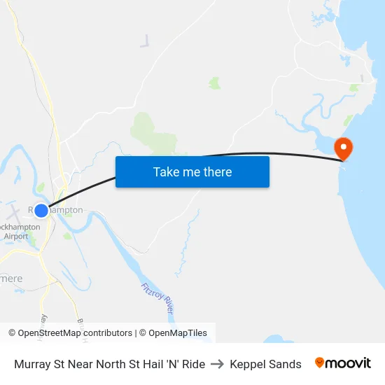 Murray St Near North St Hail 'N' Ride to Keppel Sands map