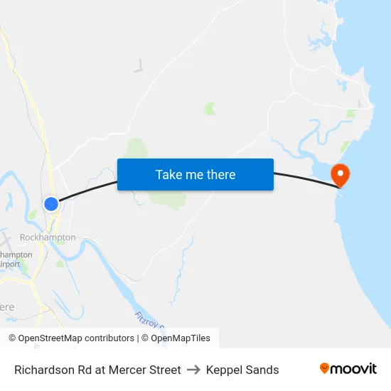 Richardson Rd at Mercer Street to Keppel Sands map