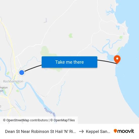 Dean St Near Robinson St Hail 'N' Ride to Keppel Sands map