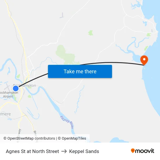 Agnes St at North Street to Keppel Sands map