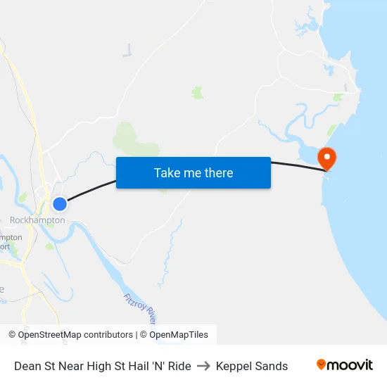 Dean St Near High St Hail 'N' Ride to Keppel Sands map