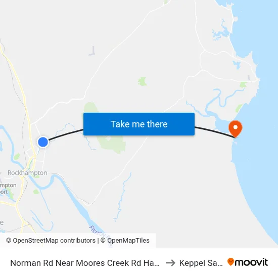 Norman Rd Near Moores Creek Rd Hail 'N' Ride to Keppel Sands map
