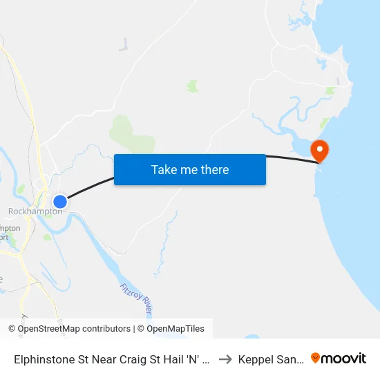 Elphinstone St Near Craig St Hail 'N' Ride to Keppel Sands map