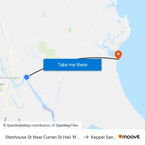 Stenhouse St Near Curran St Hail 'N' Ride to Keppel Sands map