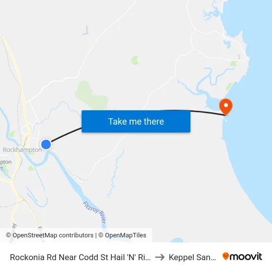 Rockonia Rd Near Codd St Hail 'N' Ride to Keppel Sands map