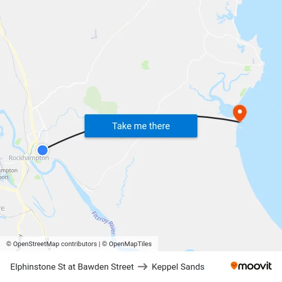 Elphinstone St at Bawden Street to Keppel Sands map