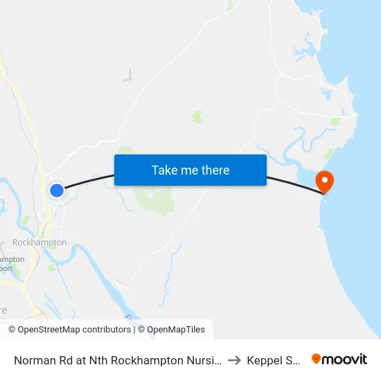 Norman Rd at Nth Rockhampton Nursing Centre to Keppel Sands map