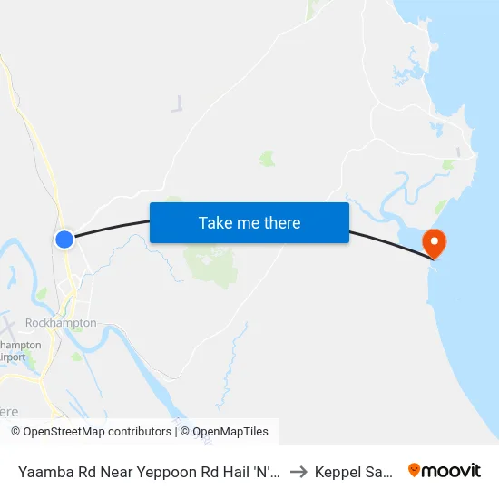 Yaamba Rd Near Yeppoon Rd Hail 'N' Ride to Keppel Sands map