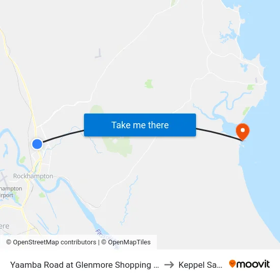 Yaamba Road at Glenmore Shopping Village to Keppel Sands map