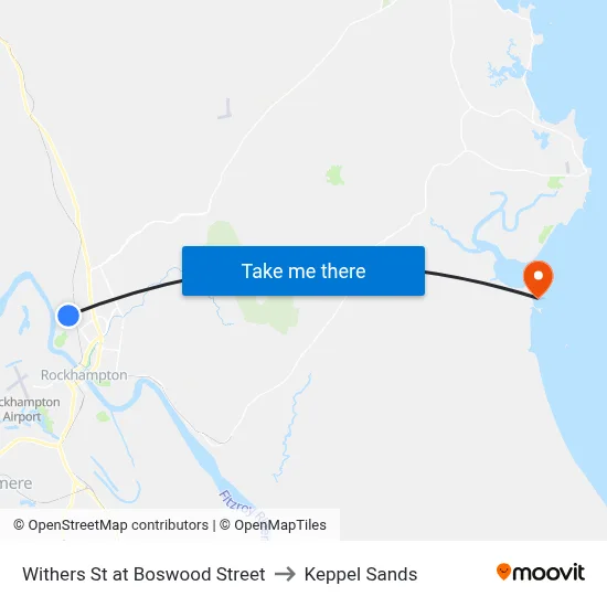 Withers St at Boswood Street to Keppel Sands map