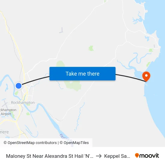Maloney St Near Alexandra St Hail 'N' Ride to Keppel Sands map