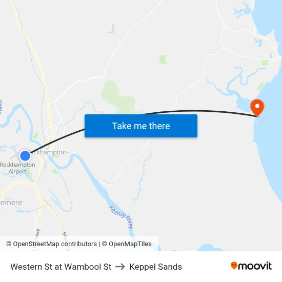 Western St at Wambool St to Keppel Sands map