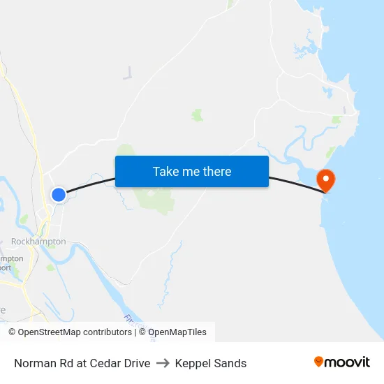 Norman Rd at Cedar Drive to Keppel Sands map