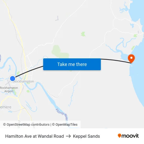 Hamilton Ave at Wandal Road to Keppel Sands map