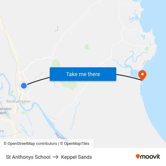 St Anthonys School to Keppel Sands map